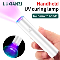 LUXIANZI-Mini lámpara de curado UV portátil tipo C, recargable para reparación de teléfonos, identificación de Jade, herramienta de Arte de uñas, lámparas LED de mano
