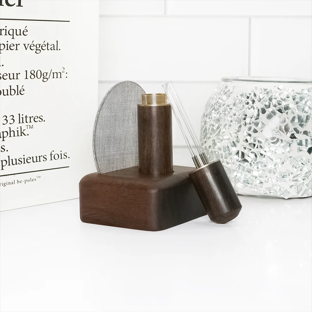 3PCS Wareset Wdt Tool Coffee Puck Screen With Storage Holder Secondary Water Separation Coffee Stirrer