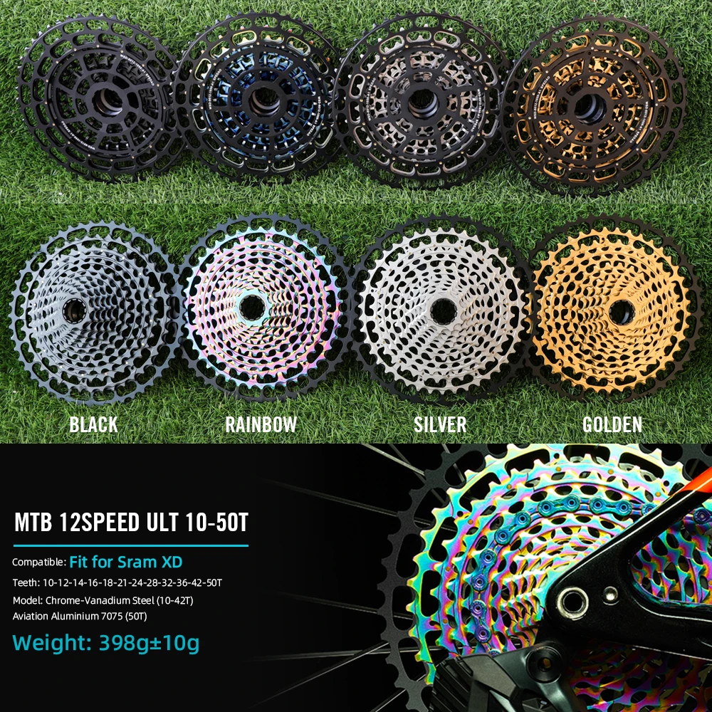 Spedao MTB 12 Speed Cassette 10-50T 11-50T Moutain BikeCassette SuperLight Full CNC XD HG 12 Speed Flywheels MTB Bike Parts