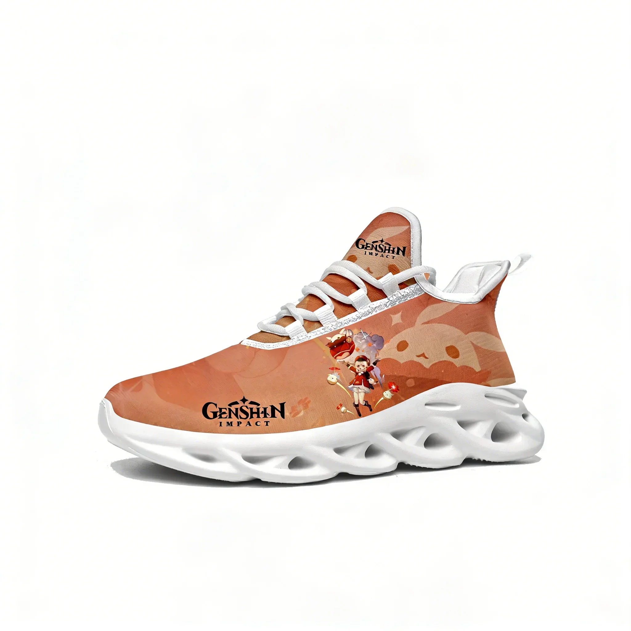 

Genshin Klee Lace Mesh Shoe Flat Sneaker Man Women Teenager Sport Running Shoes Sport Sneakers High Quality Customized Footwears