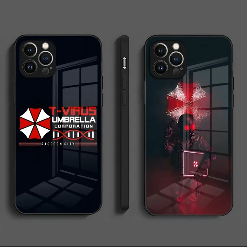 Umbrella Corporation Phone Case Tempered Glass For IPhone 13 Mini 12 Pro 11 14 Max X XR XS Max 8 7 6s Plus SE 2020 Back Cover