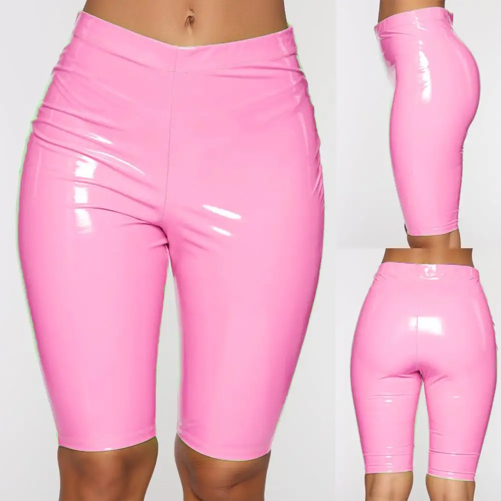 High Waist PU Leather Pants Women's Tight Fit Base Layer Pants Autumn Winter New Style Fashionable Ladies Bottom Wear