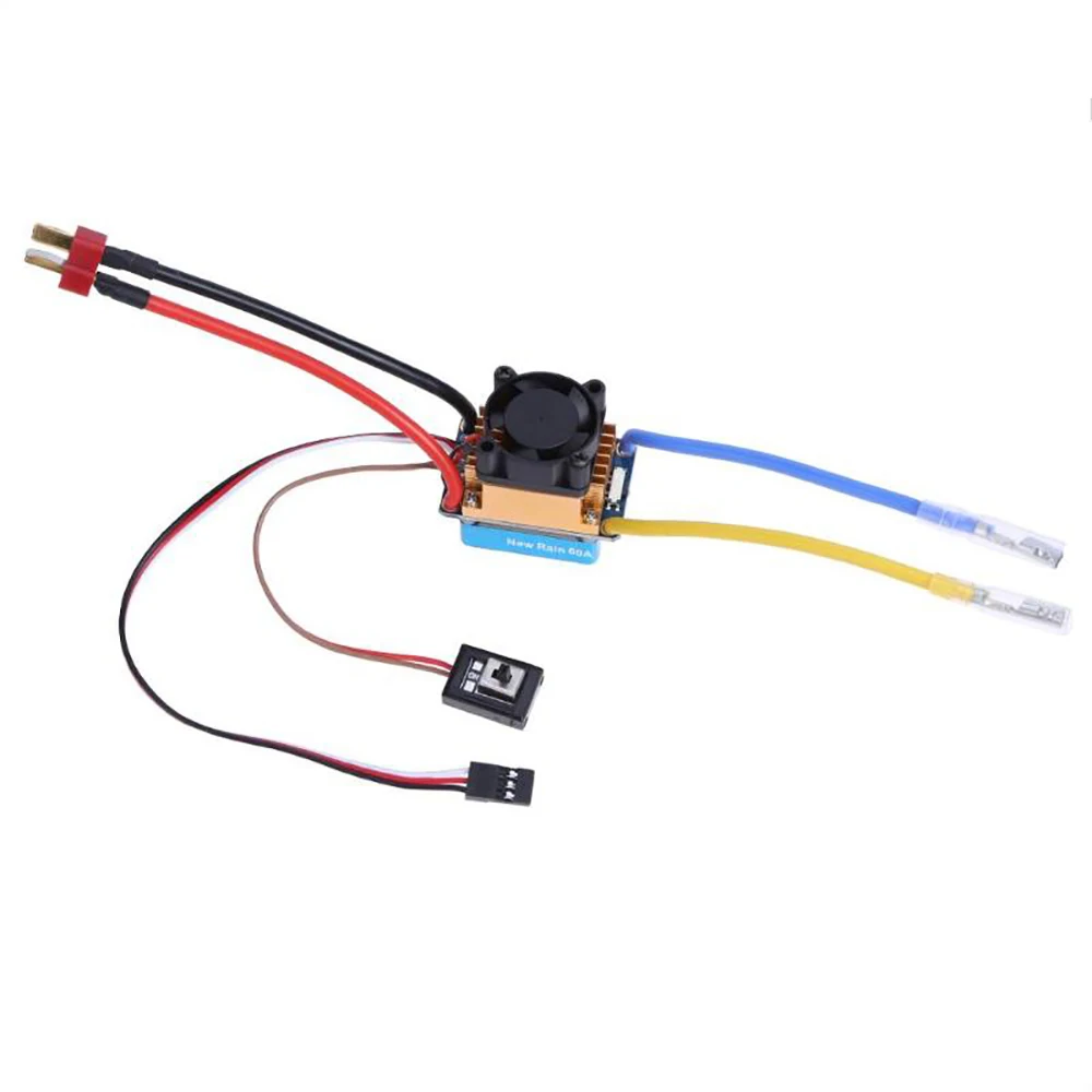 High Quality OCDAY 5-13V 320A Waterproof 3S 60A Brushed Motor ESC Electronic Speed Controller For 1/10 RC Car