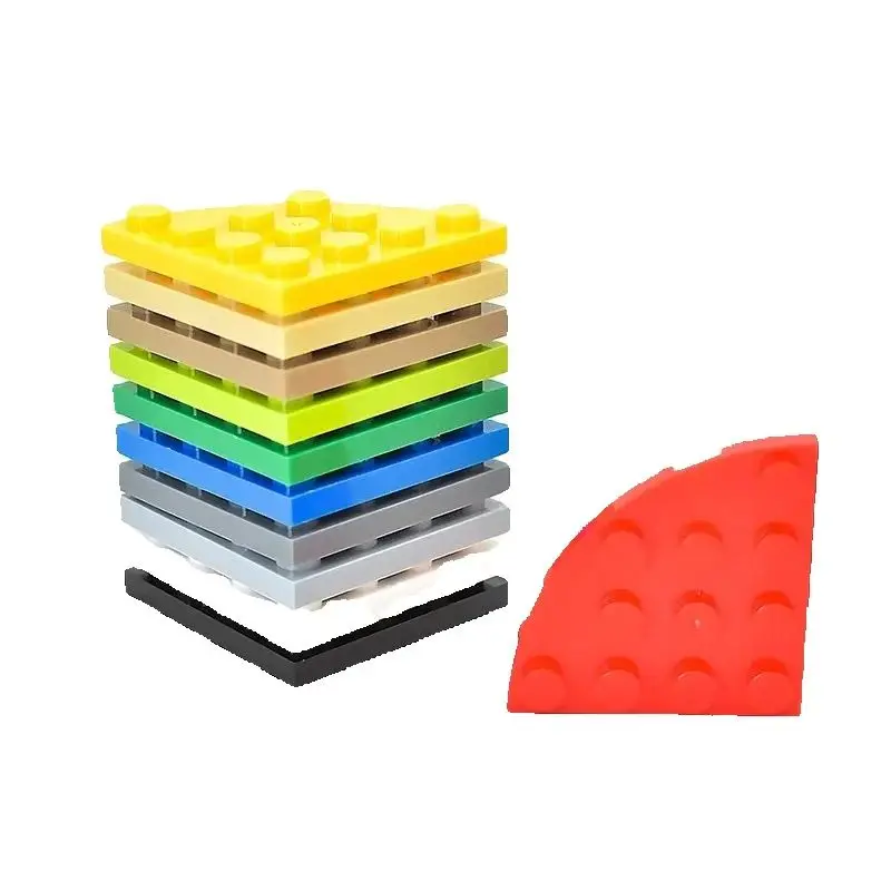 

10 шт. 30565 1 пластина круглый угол 4x4 блок Moc цвет совместим с кирпичом DIY детская игрушка в сборе часть