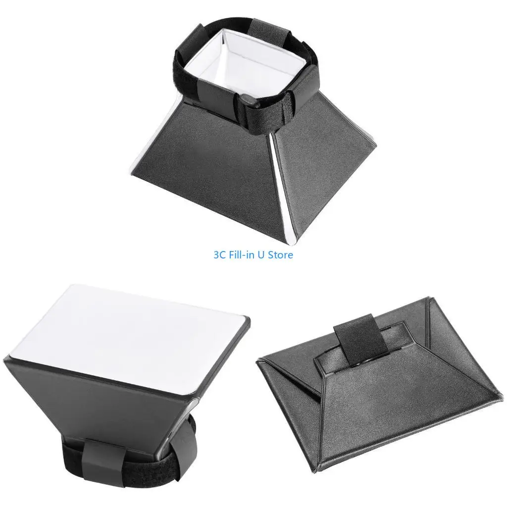 G8TA Flash Diffuser Reflector Softbox Professional Mini Photo Diffuser Round Square Soft Light Box for for Cam