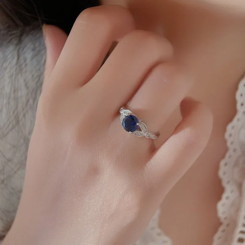 جديد S925 الفضة جولة الزركون الحصان العين زهرة خاتم الأزياء المتخصصة تصميم الدائري #3