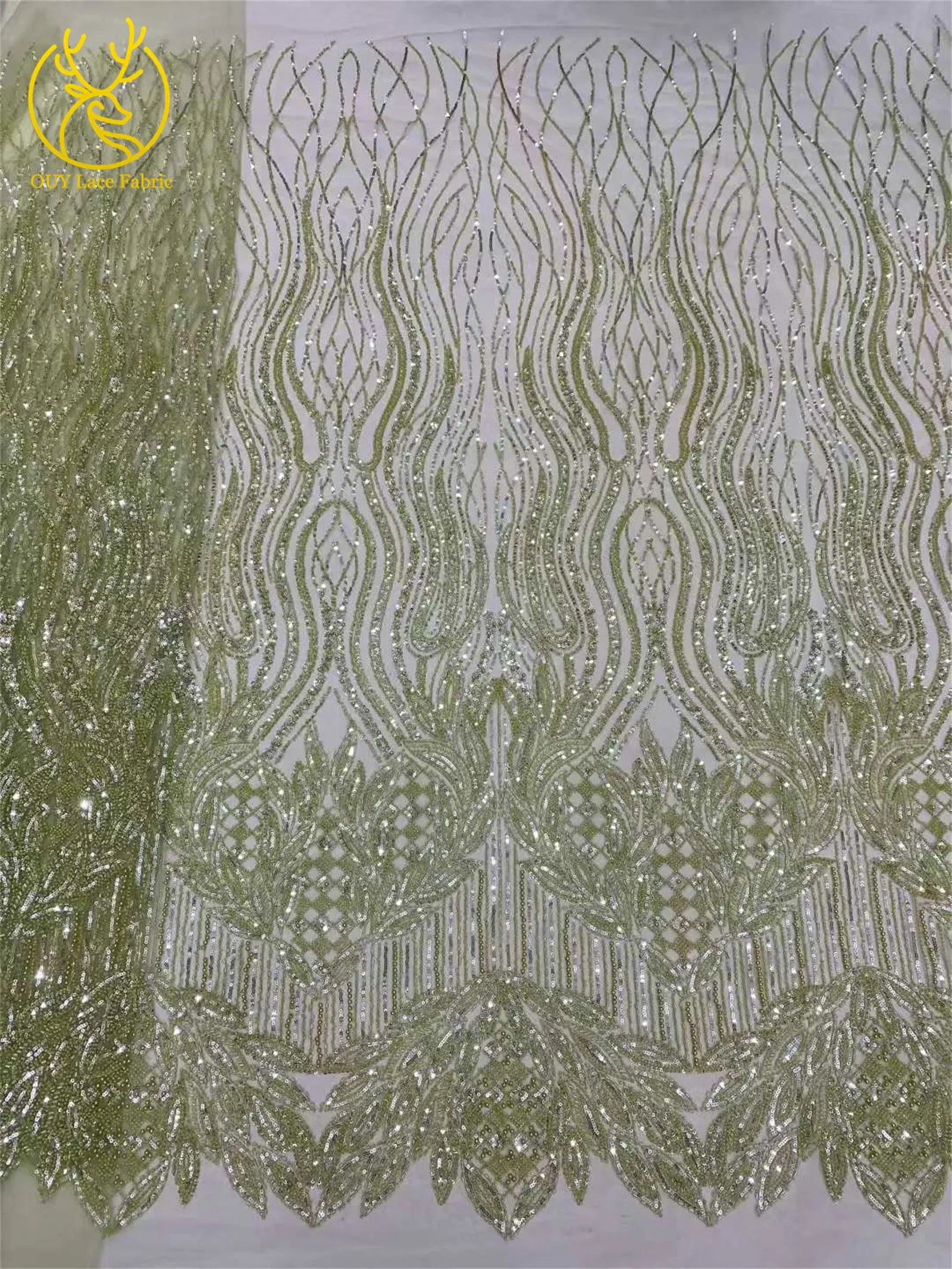 Eleganter Afrikanischer Pailletten-Perlen-Spitzenstoff 2026 Hochwertige Nigerianische Französische Bräutigam-Stickerei Tüll-Spitzenstoff für Braut und Hochzeit – Detail 18