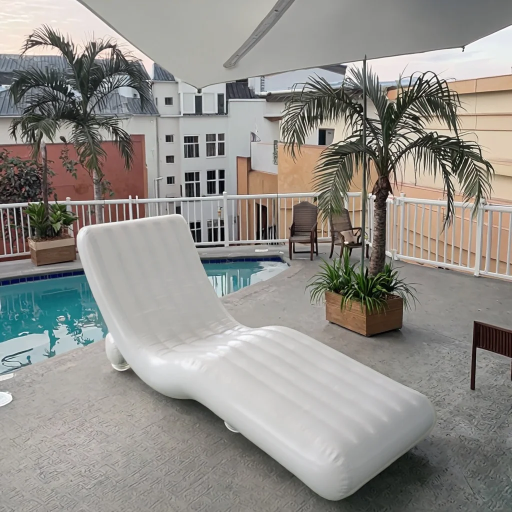Inflatable floating chairs, floating loungers, water sofa beds, beach pools, air loungers, beach mattresses, outdoor adventures