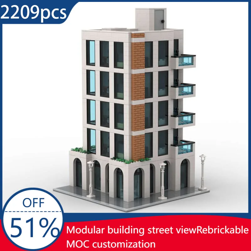

2209 PCS MOC Creative City Street Modular Exquisite Tower Model Architecture Building Blocks DIY Kids Assembly Bricks Toys Gifts