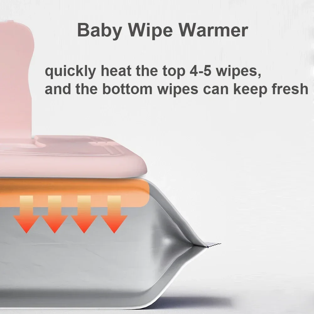 Wipe Warmer Heater Heating Kit Portable Baby Wet Wipes Warmer Heater USB Powered Perfect for Traveling Baby Portable Wipe Warmer