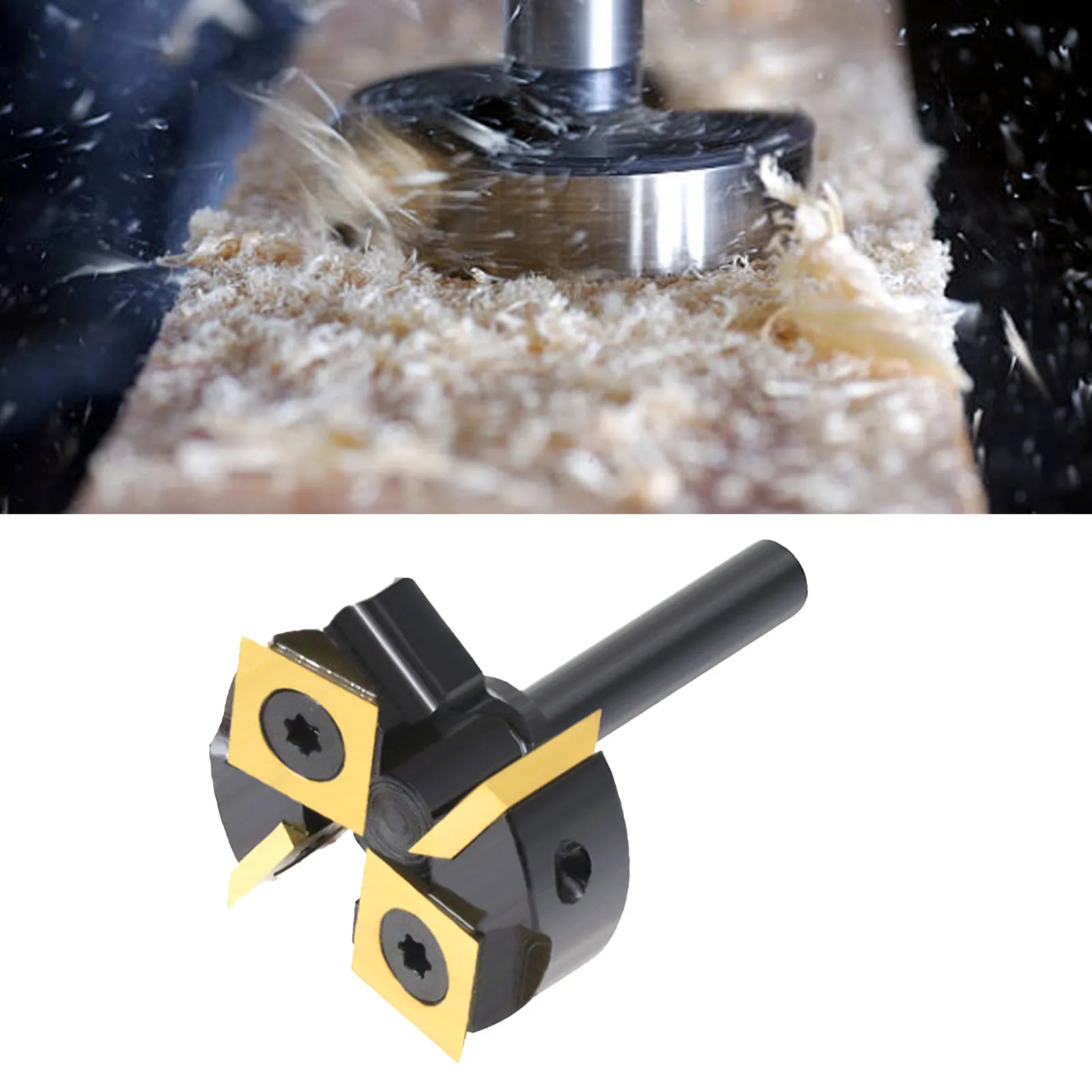 Spoilboard Surfacing Router Bit Interchangeable Blades Surfacing Bit Versatile 1-3/8in Cutting Diameter for Surface Processing