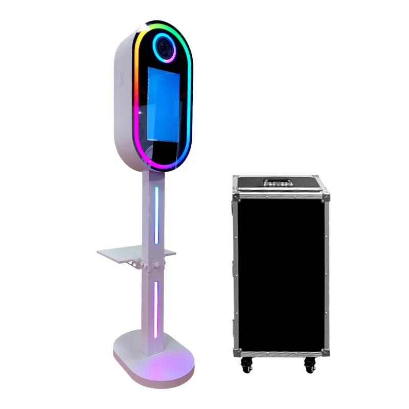 Portable 15.6inch Touch Screen and Magic Mirror PhotoBooth Machine New Mirror Photo Booth Selfie Digital with Printer Board