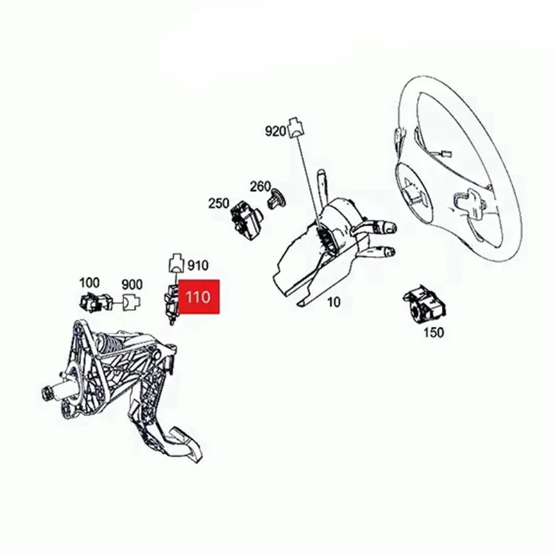 AASS-A0065451014 مفتاح ضوء فرامل السيارة لمرسيدس بنز C32 C55 C63 CLK320 CLK350 E350 A0045452114