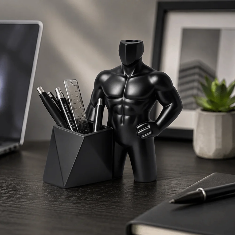 Vase 3D Printed Figurine Pen Holder Home Decoration Funny Storage Box Creative Ornaments Desk Organizer Home