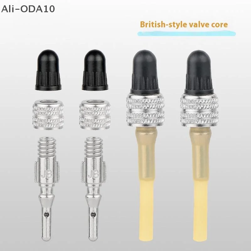 

1/2Pcs Inserts For Valve Copper Nuts Zinc Alloy Bicycle Tube Nozzle Core Replacement With Extra Hose Inflatable Chuck