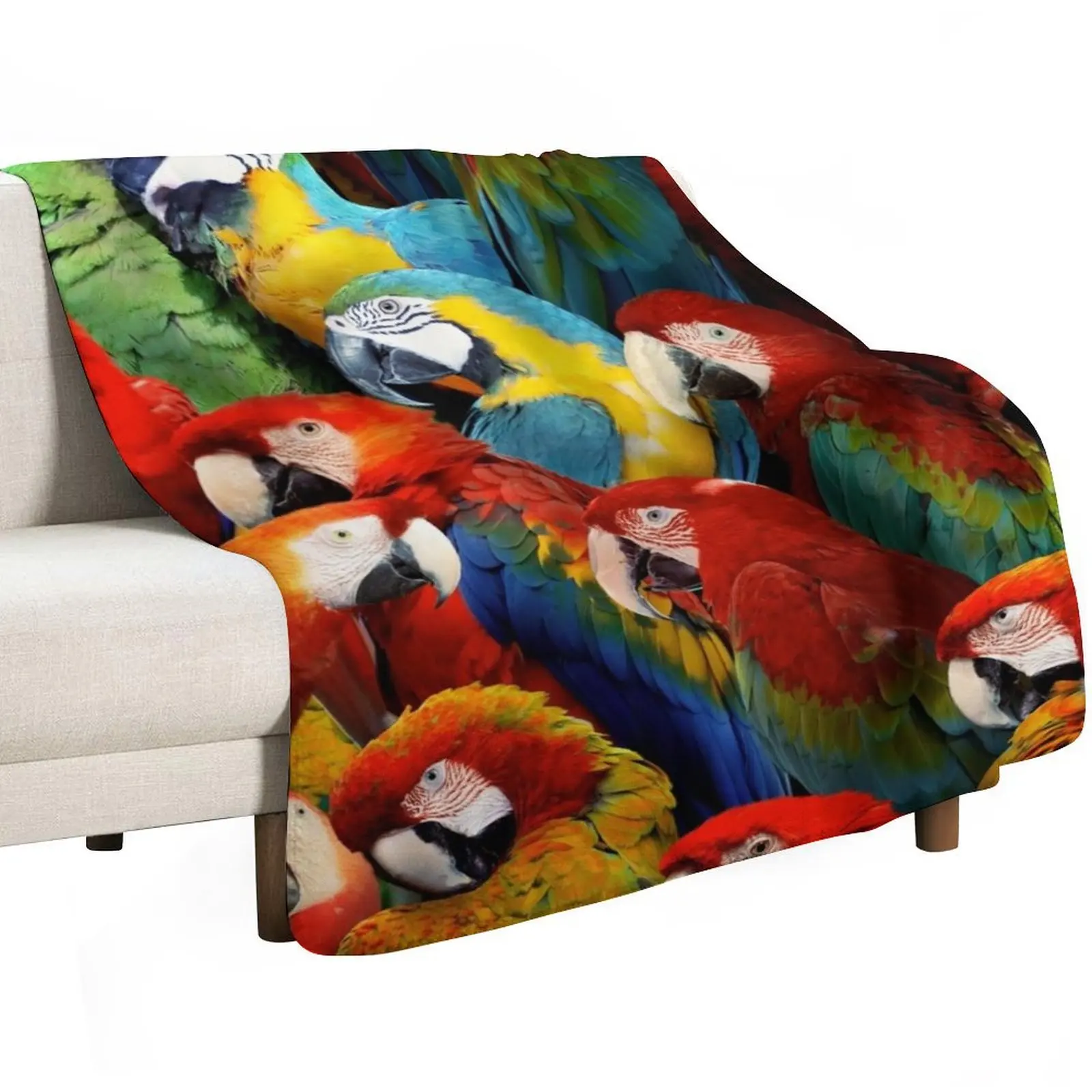 Parrots Throw Blanket Flannel Fleece Soft Warm Throw Blanket