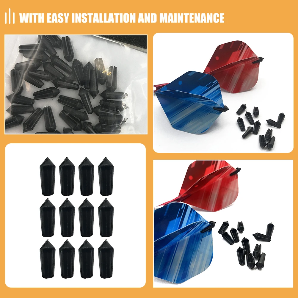 

80pcs Protective Fixator Flight Wing Protector Wear-Resistant Flight Corrector Dart Tail Wing Precision Throw Outdoor