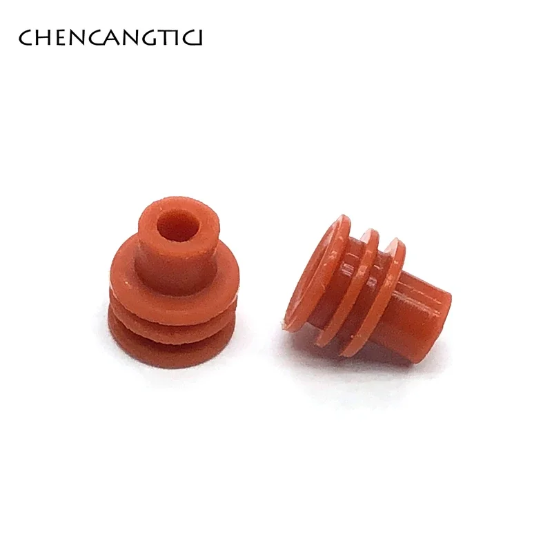 100 Pcs 6.3 MM Series Waterproof Automotive Connector Rubber Seal Super Sealed Silicone Wire Rubber Stopper