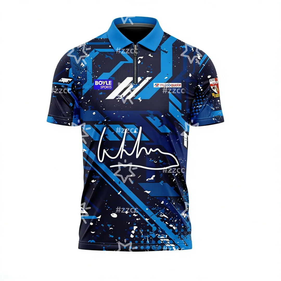 2026 PDC Luke Littler Darts Polo Zip-Up Shirt Darts Jersey Sports Dry Quickly Men's T-Shirt Children's Clothing Tee Y2k Woman