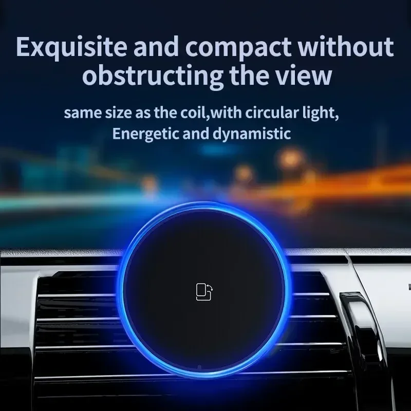 30W Magnetic Car Wireless Charger RGB For iPhone 12 13 14 15 Pro Max Macsafe Car Phone Holder Stand Mount Fast Charging Station image 3