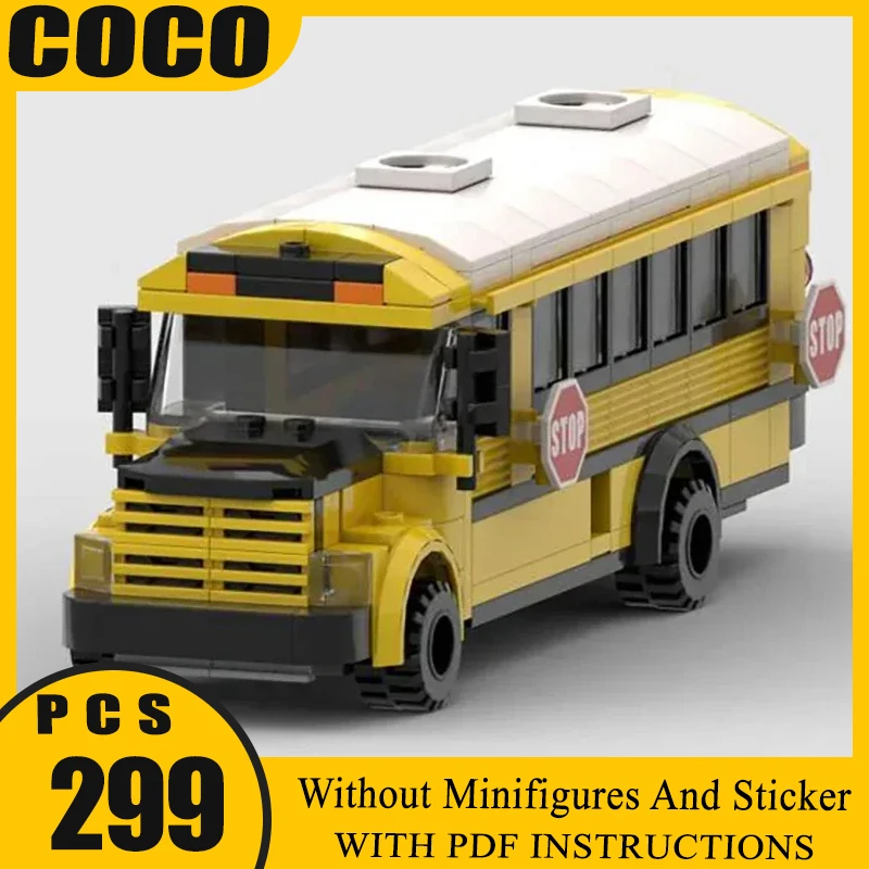 

Moc Building Bricks City Public Car Школьный автобус Модель Технология Модульные блоки Подарок Рождественский автомобиль Игрушечные наборы DIY Сборка
