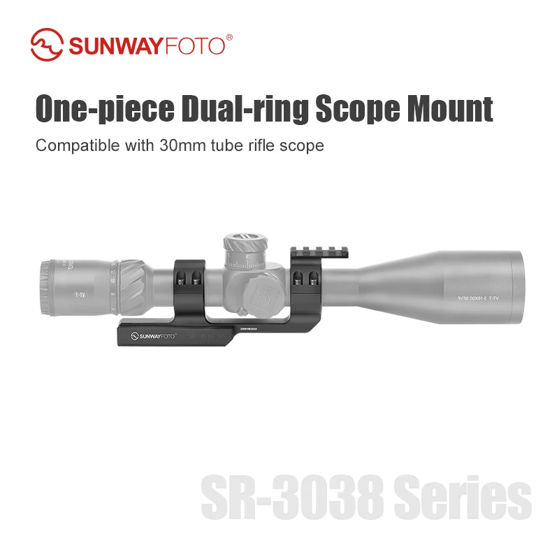 

SUNWAYFOTO SR-3038 Series Cantilever Offset Scope Rings,30mm Dual Ring Scope Mount 3.58'' Dovetail