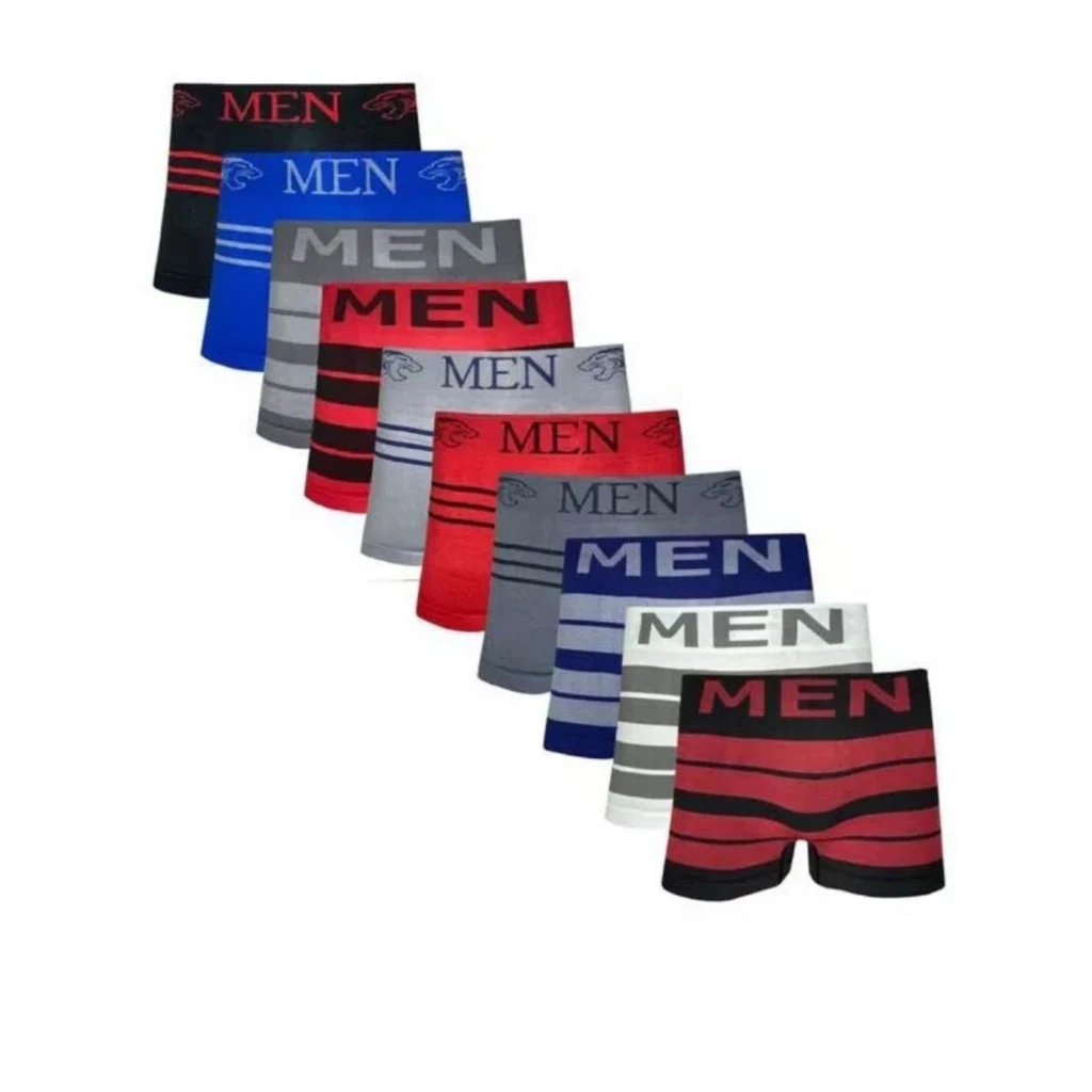 Kit 6 Cuecas Boxer Masculina Sem Costura