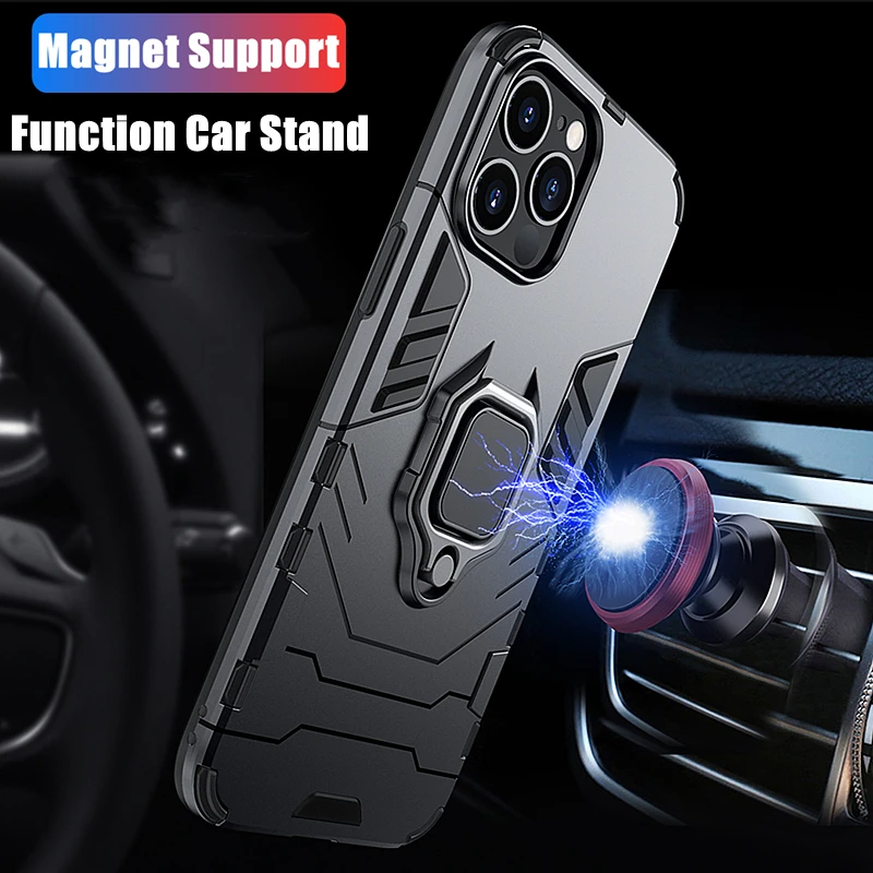 Anti Shock Case For iPhone 11 12 13 14 15 Pro Xs Max Mini XR X 8 7 6 6s Plus Magnet Case Cover For Apple iPhone SE 2022 2020 SE3