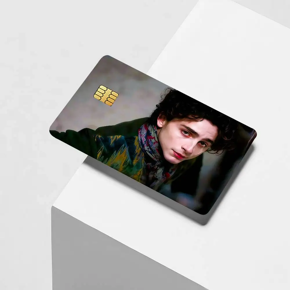 French actor T-TimotheeS Credit Card Decorative Card Stickers Suitable For Bank Cards Metro Transit Anti-scratch Gift 4PCS