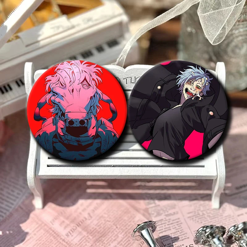 58mm Cartoon Character Tenko Shimura Soft Button Pin Tomura Shigaraki Brooch Creative Badge for Backpack Clothes Decoration Gift