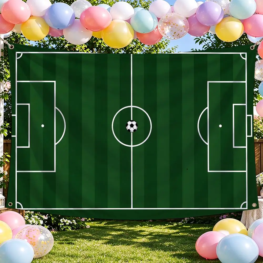 Soccer Field Pattern Door Mat Flags Banner For Bedroom Outdoor Living Room Restaurant Bar Wall Decor Party