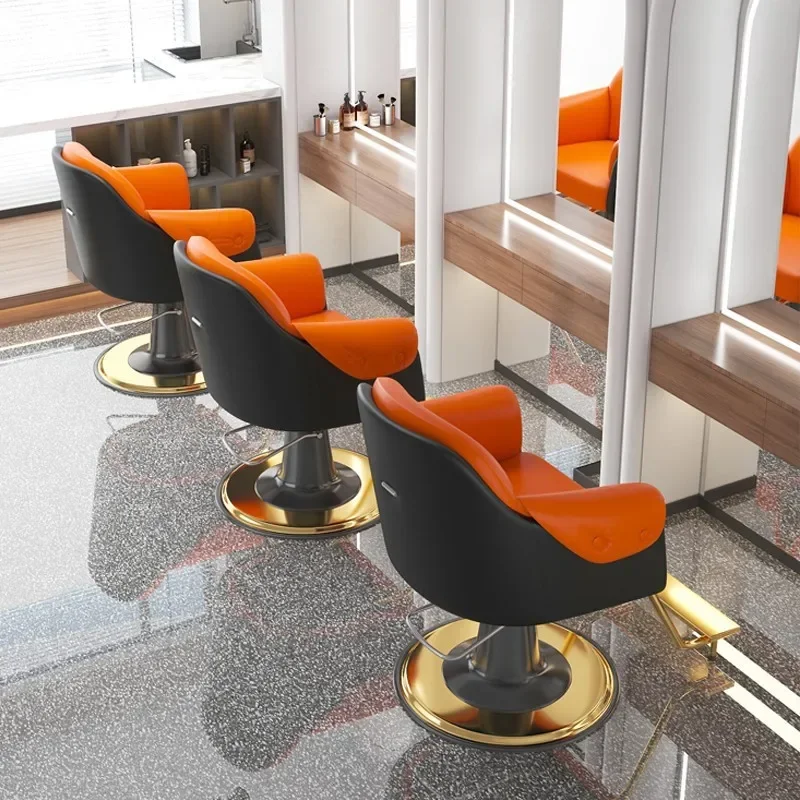 Chairs for Hairdressing Salon Reclining Chair Hairdresser Black Barber Gold Pink Hydraulic Pump Barbershop barber accessories