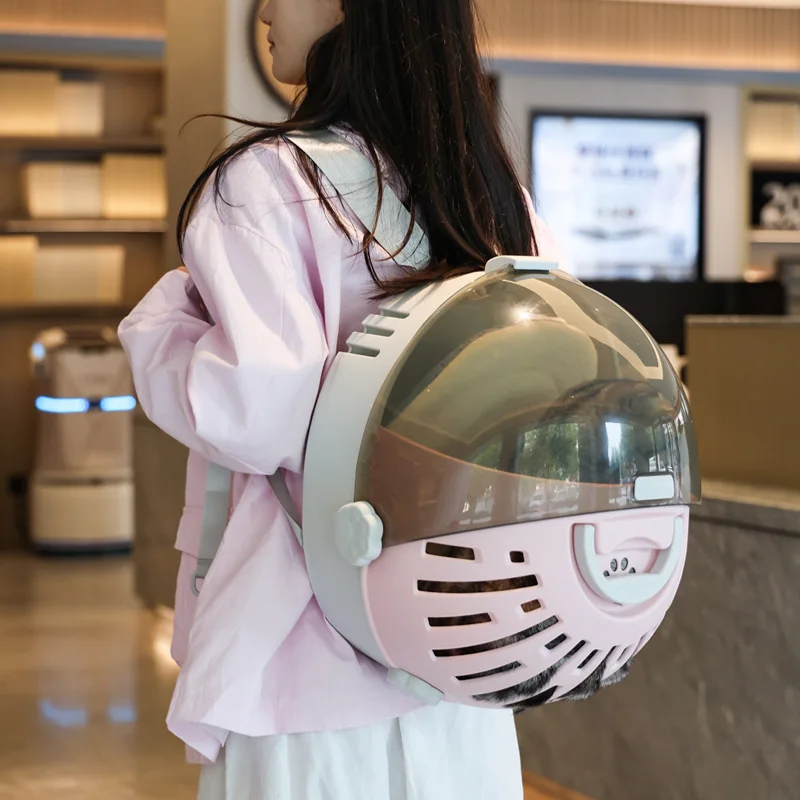 Pet cat bag, space capsule can be used in all seasons, portable on both shoulders, and go out to the cat's nest
