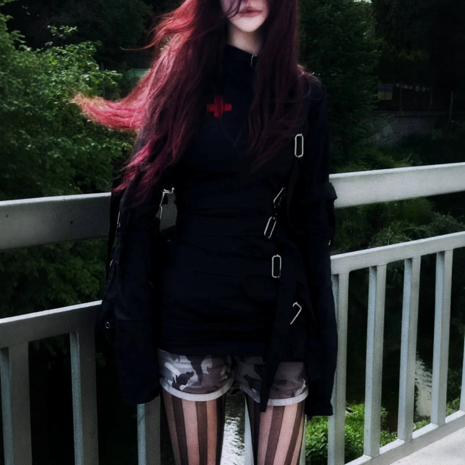 Gothic Retro High Street Jacket, Breasted Design, Waist and Slim Fit, Mobile Style, Personalized Street Y2K Jacket, Dark Retro