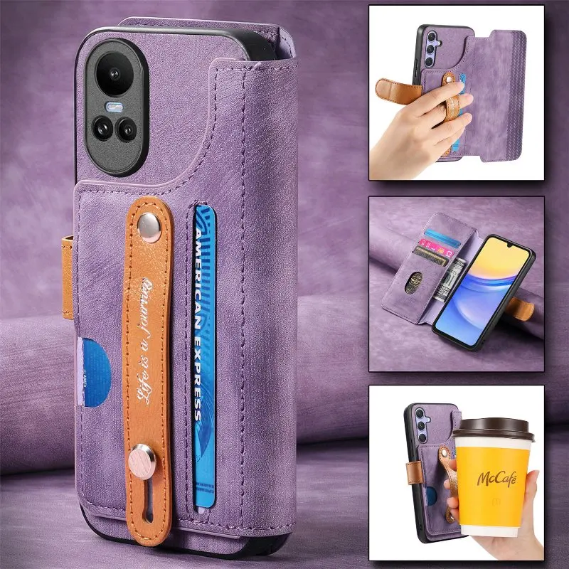 Magnetic Flip Phone Cover For Xiaomi Redmi 14C 13C 12C 10C 10A 9A 8A A3 A1 Note 14 13 12 11T 11S 11 Pro Plus 10s With Wristband