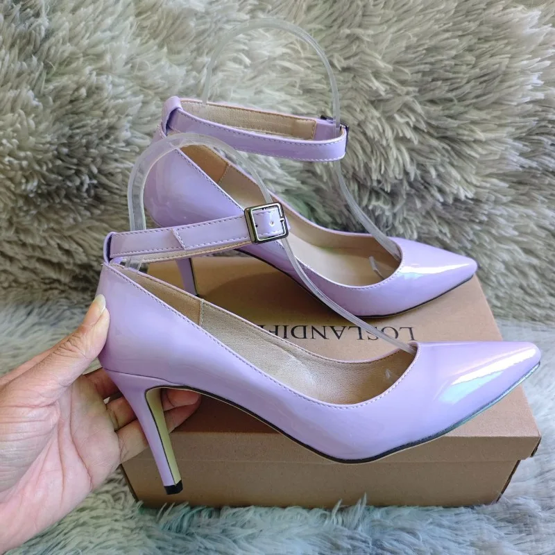 Damen Sexy Pumps Stilettos 9cm Mittlere Absatzhöhe Spitze Zehen High Heels Klassisches Frühlings-Markendesign Büro Schwarz Rot Kleid Hochzeitsschuhe