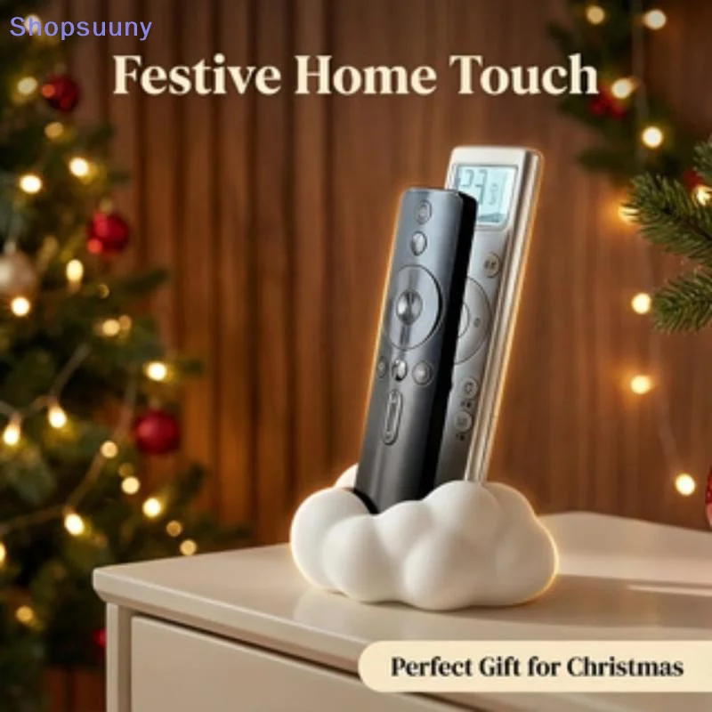 [SU]Cute 3D Cloud-Shaped Remote Control Holder - Desktop Home Storage Organizer Stand For TV/Air Conditioner Remotes[SU]