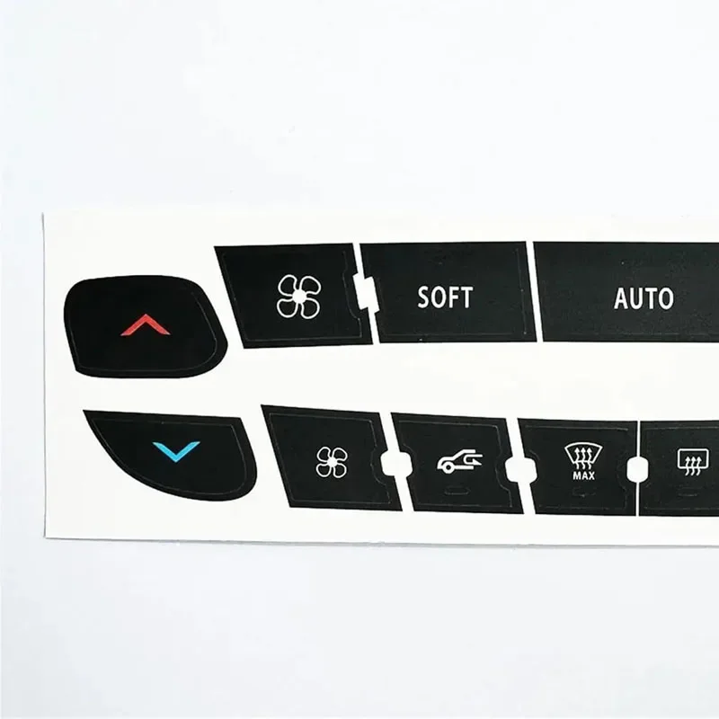 New FitCentral Control CD Radio Audio Conditioning Repair Panel Button Stickers for Renault Megane Car Decorative Decal Interior