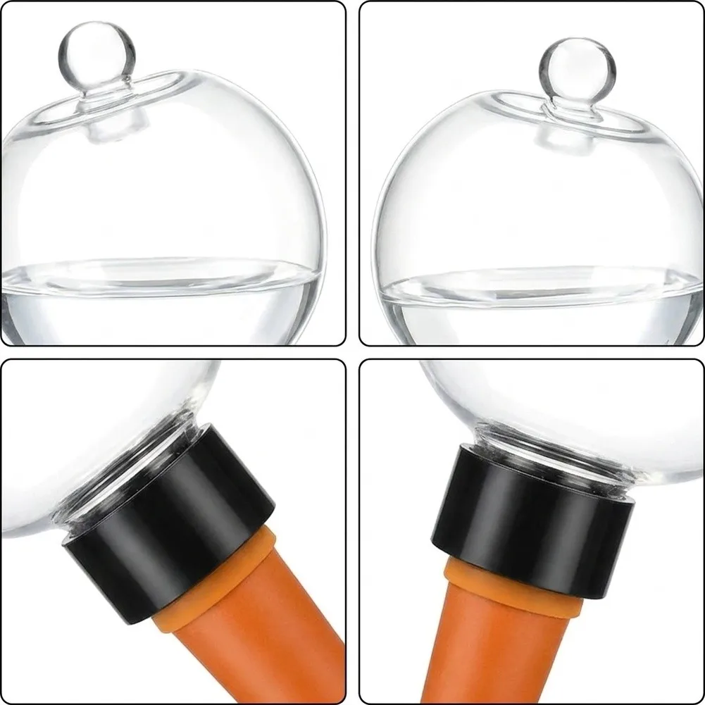 4 Piece 26 oz Self Watering Globes for Potted Plants with Natural Spikes to Maintain Optimal Soil Hydration Levels