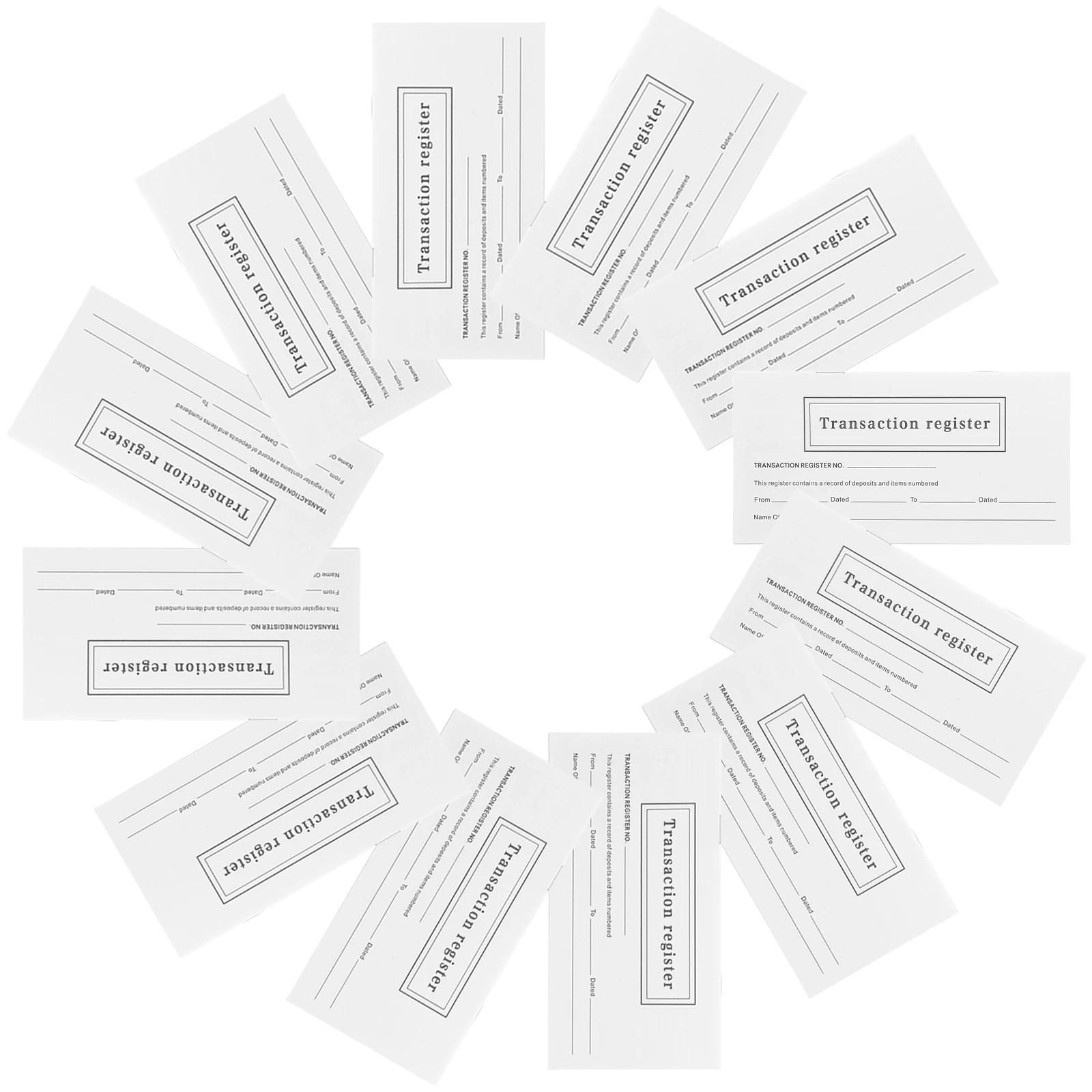 20 قطعة من سجلات دفتر الشيكات الشخصية، دفتر الأستاذ المالي الكبير لإدارة سجلات فحص الورق السميك