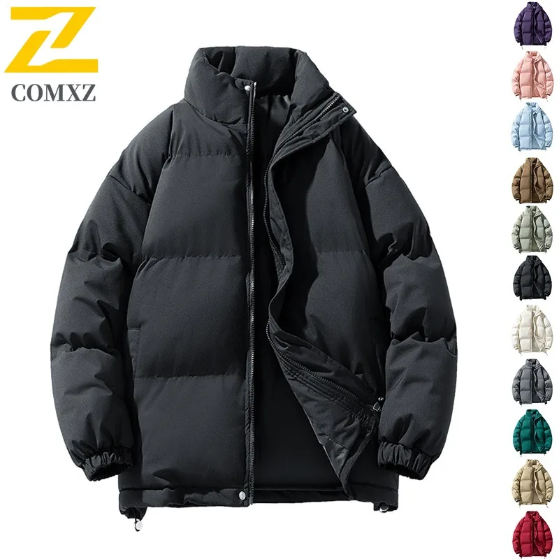 

COMXZ Outdoor Cycling Mens Padded Jacket Fashion Stand Collar Thickened Warm Parka Casual Daily Style Comfortable Winter Coat