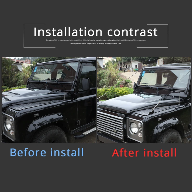 For Land Rover Defender 2004-2019 Car Through Jungle Protection Obstacle Elimination Ropes Carbon Steel Exterior Accessories