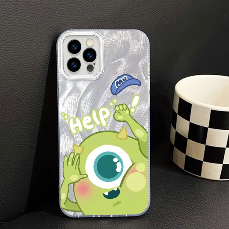 Coque de téléphone en TPU avec fil de plume, Disney Monsters University, iPhone 15 14 13 12 11 XS X Poly 8 7 Pro Max Plus