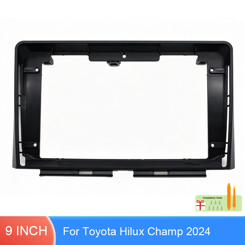 For Toyota Hilux Champ 2024 9 Inch Car Radio Fascia Frame Dashboard Panel Stereo Installation Trim Kit