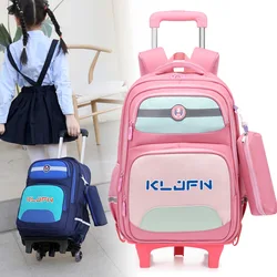 Children School bags for Boys Girls Rolling Backpacks Primary School Trolley School bags With wheels Student Wheeled Backpack