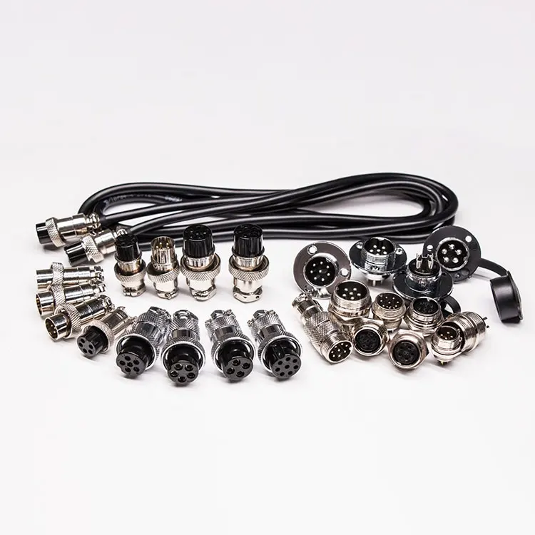 Connecteur de câble de prise d'aviation électrique GX12 à surmoulage circulaire personnalisé pour caméra de recul BNC DC