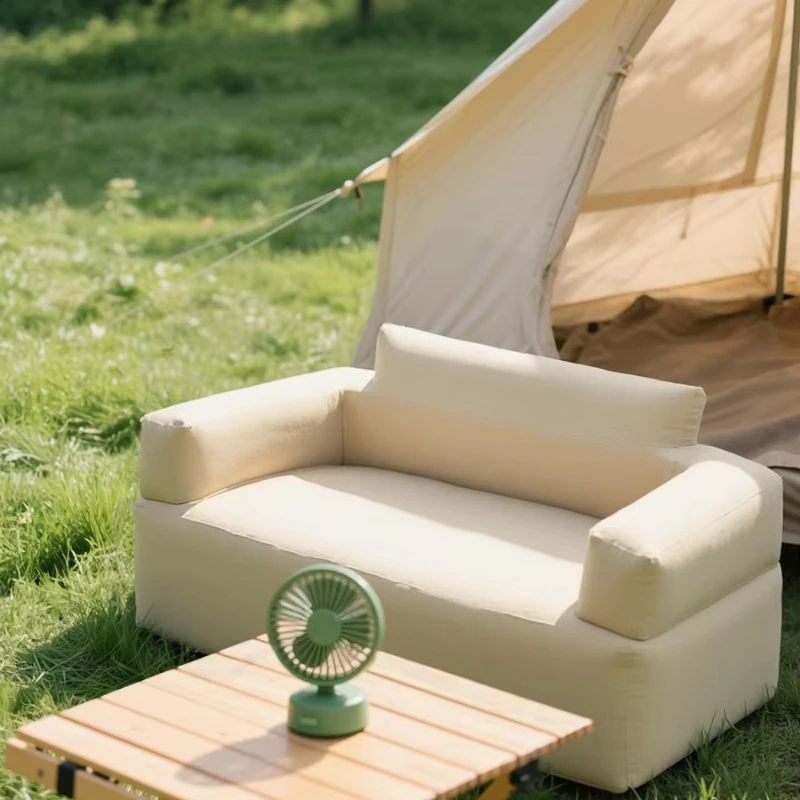 Modern Outdoor Camping Cotton Cloth Inflatable Sofa Music Festival Single Double Cushion Household Lazy Recliner Automatic