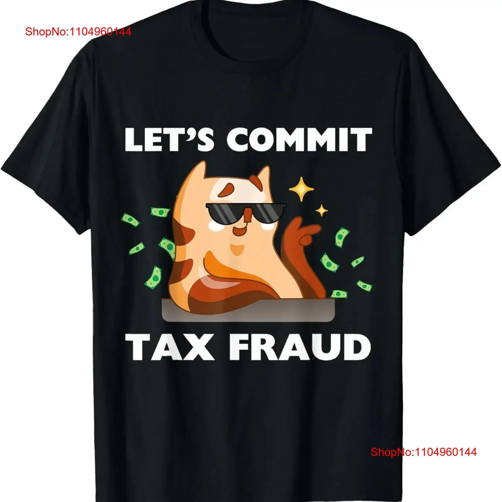 دعونا تأليف الاحتيال الضريبي القط عاشق يوم المحاسب الساخرة تي شيرت خمر غسلها للجنسين مصمم الملابس امتدت عارضة #1