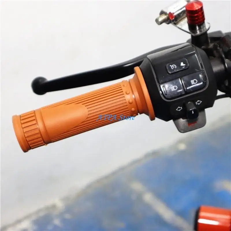 

U13C 22mm7/8" Rubber Motorcycle Hand Grip Autobike Handlebar Handle Bar ATV Dirt Bike