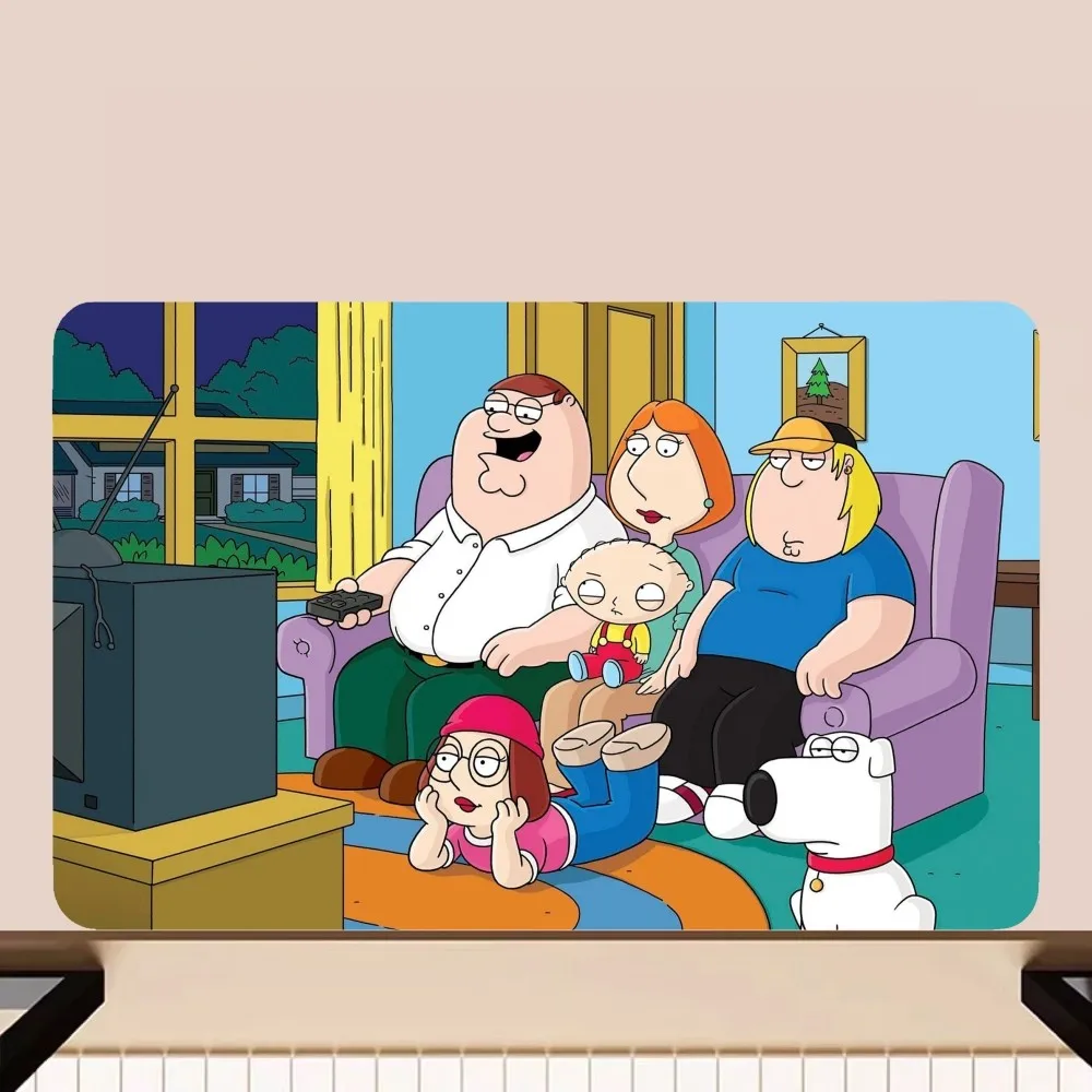 F-Family Cute Guy Floor Mat Floor Mat Anti-Slip Bathroom Kitchen Bedroom Living Room Entrance Rug Home Decor